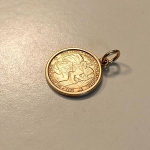 VINTAGE SOLID GOLD SAINT CHRISTOPHER MEDAL
